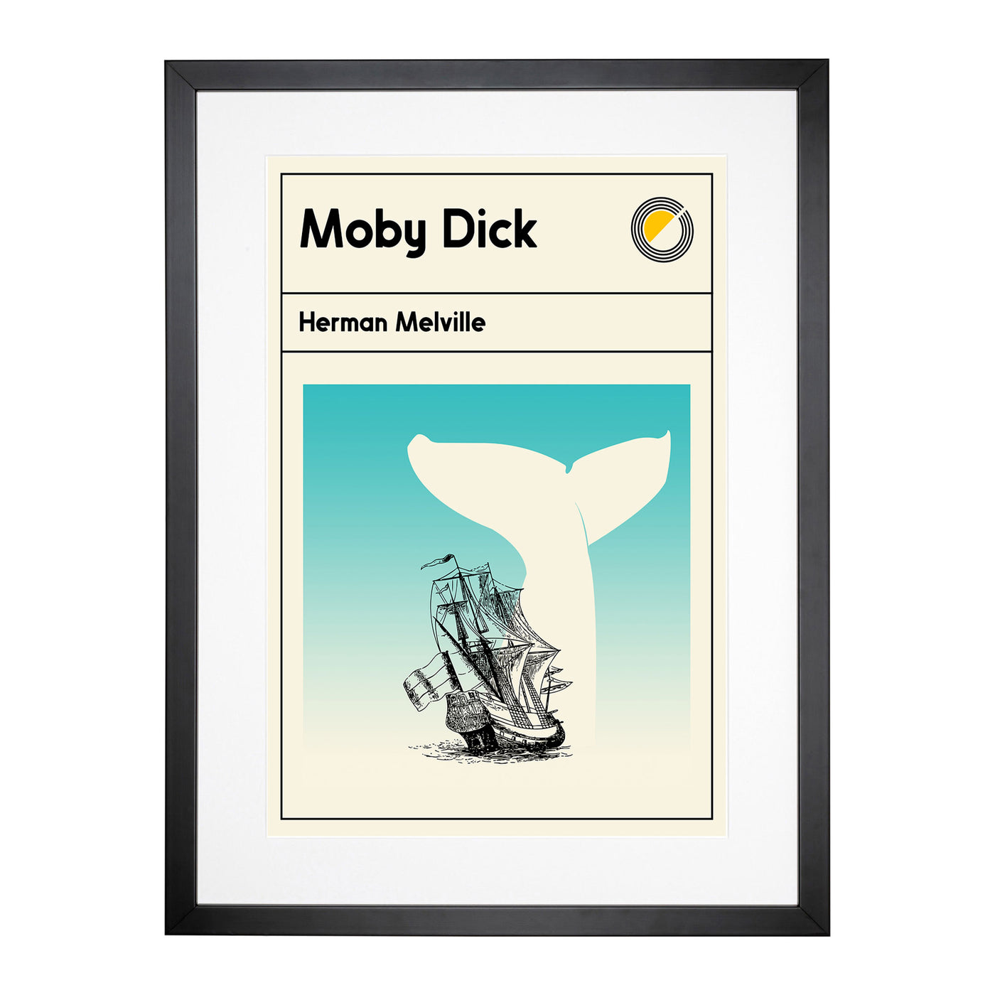 Book Cover Moby Dick Herman Melville Framed Print Main Image