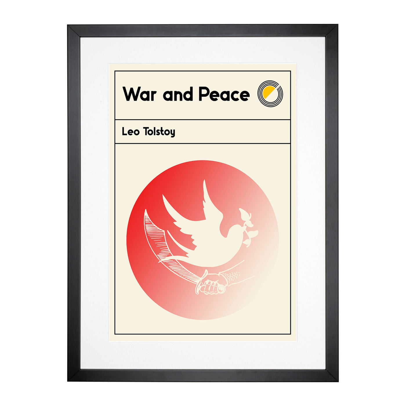 Book Cover War And Peace Leo Tolstoy Framed Print Main Image