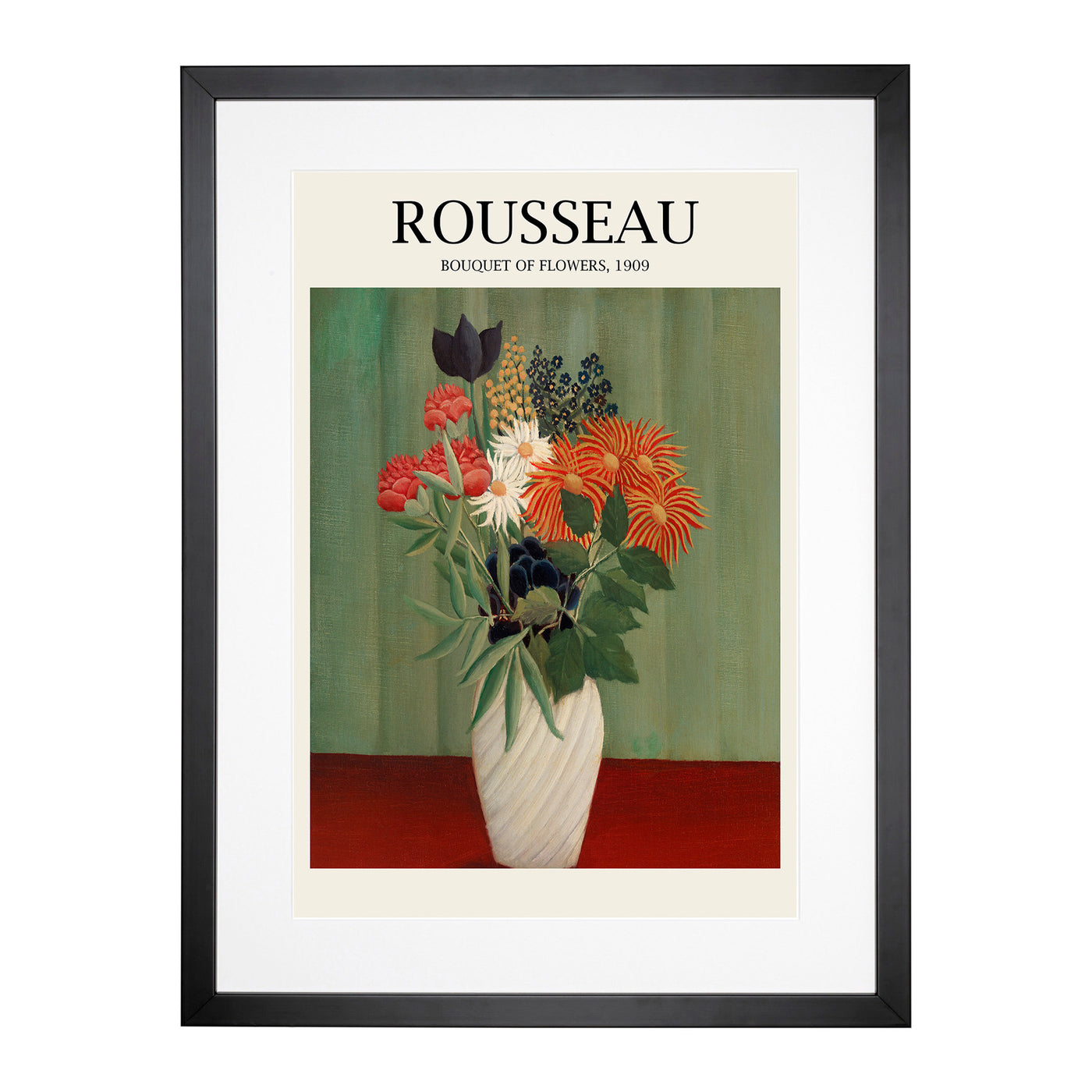 Bouquet Of Flowers Vol.2 Print By Henri Rousseau Framed Print Main Image