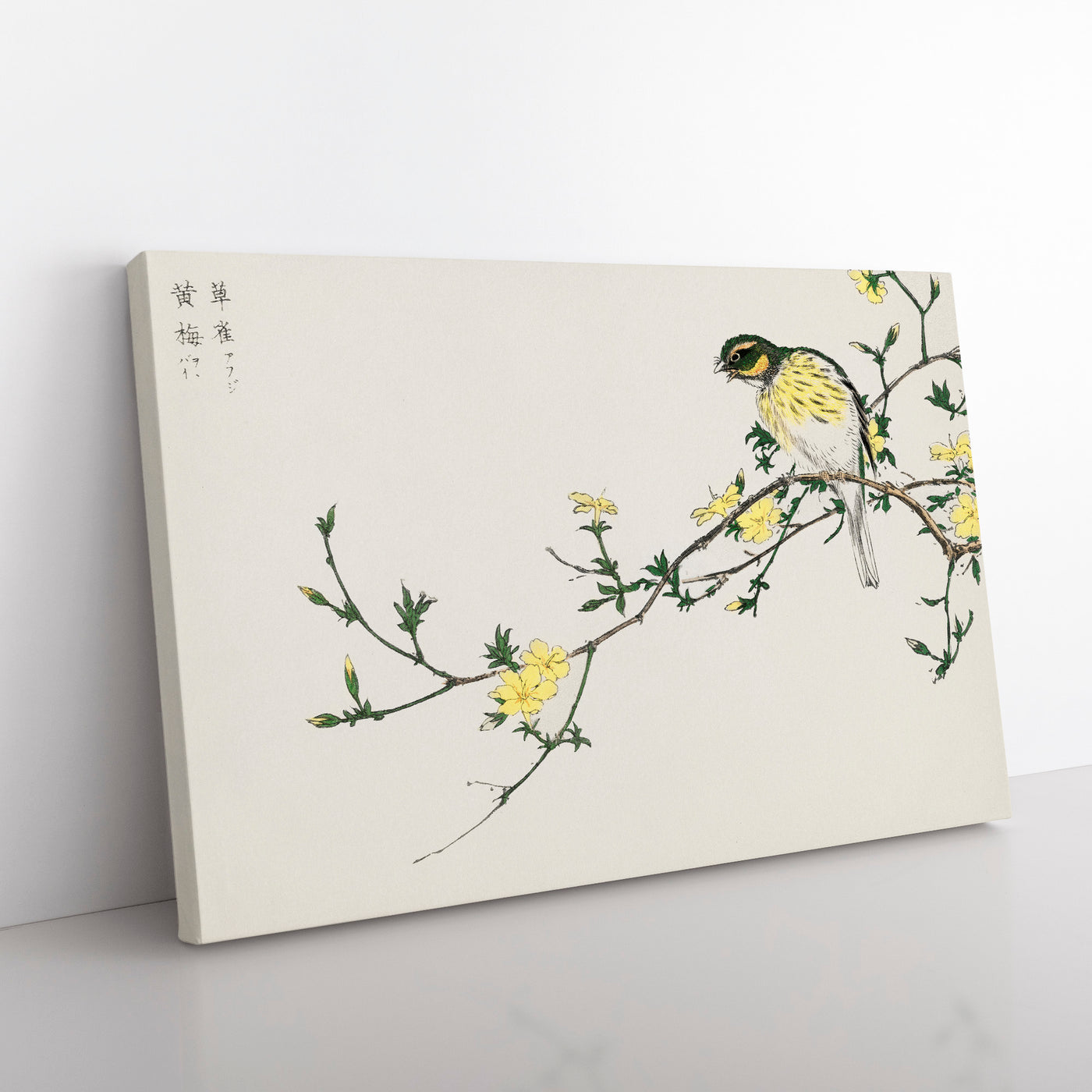 Bunting Bird On A Plum Tree By Numata Kashu