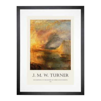 Burning Of The Houses Of Commons Print By Joseph-Mallord William Turner Framed Print Main Image