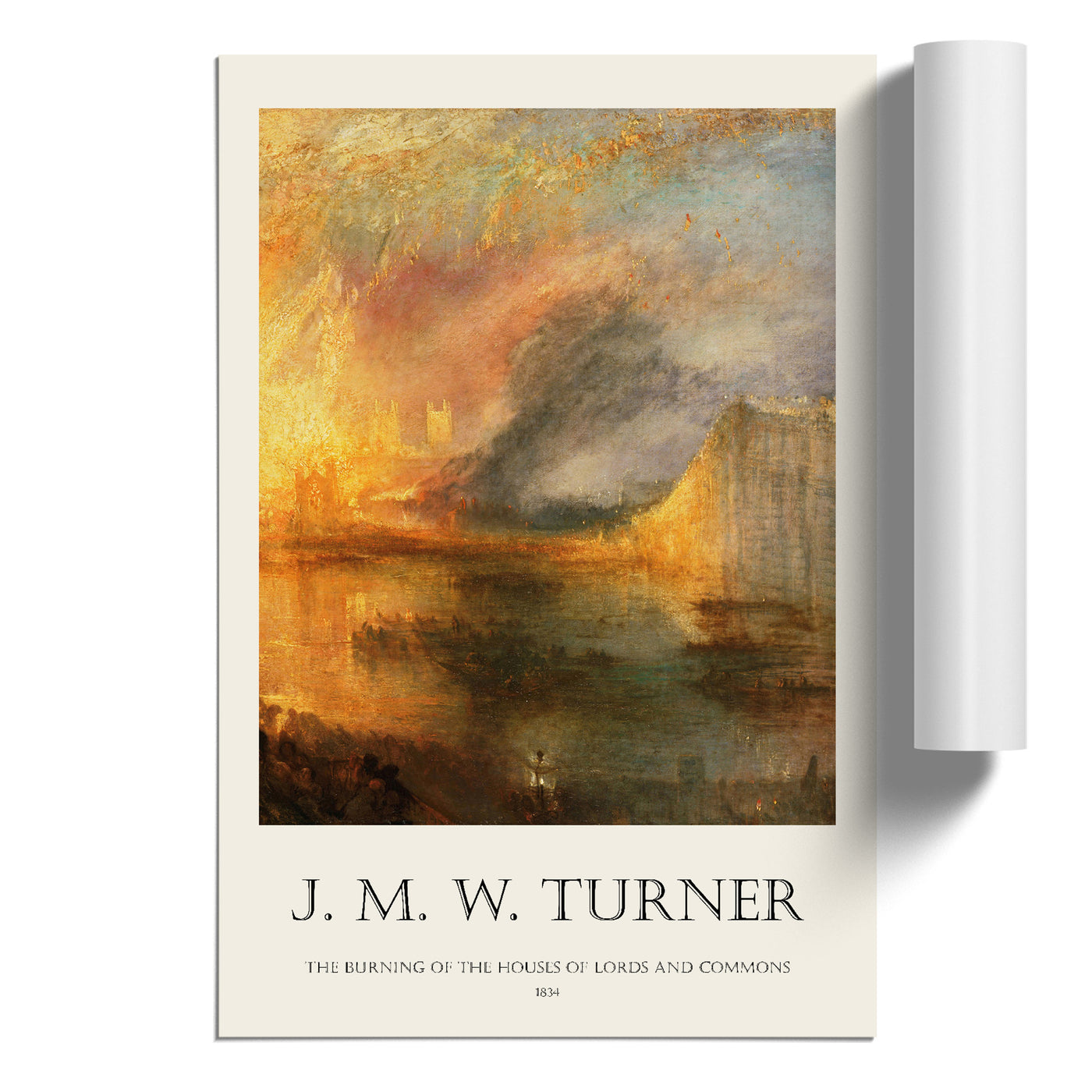 Burning Of The Houses Of Commons Print By Joseph-Mallord William Turner