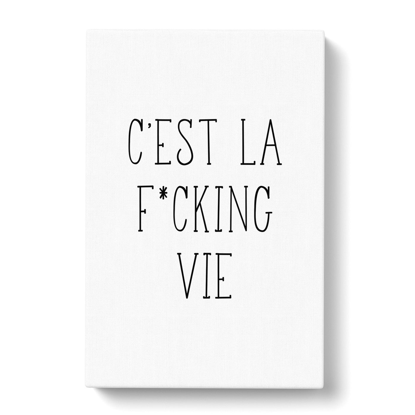 C'Est La Vie V2 Typography Canvas Print Main Image