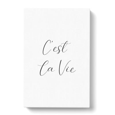C'Est La Vie Typography Canvas Print Main Image