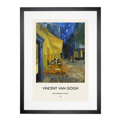 Cafe Terrace At Night Print By Vincent Van Gogh Framed Print Main Image