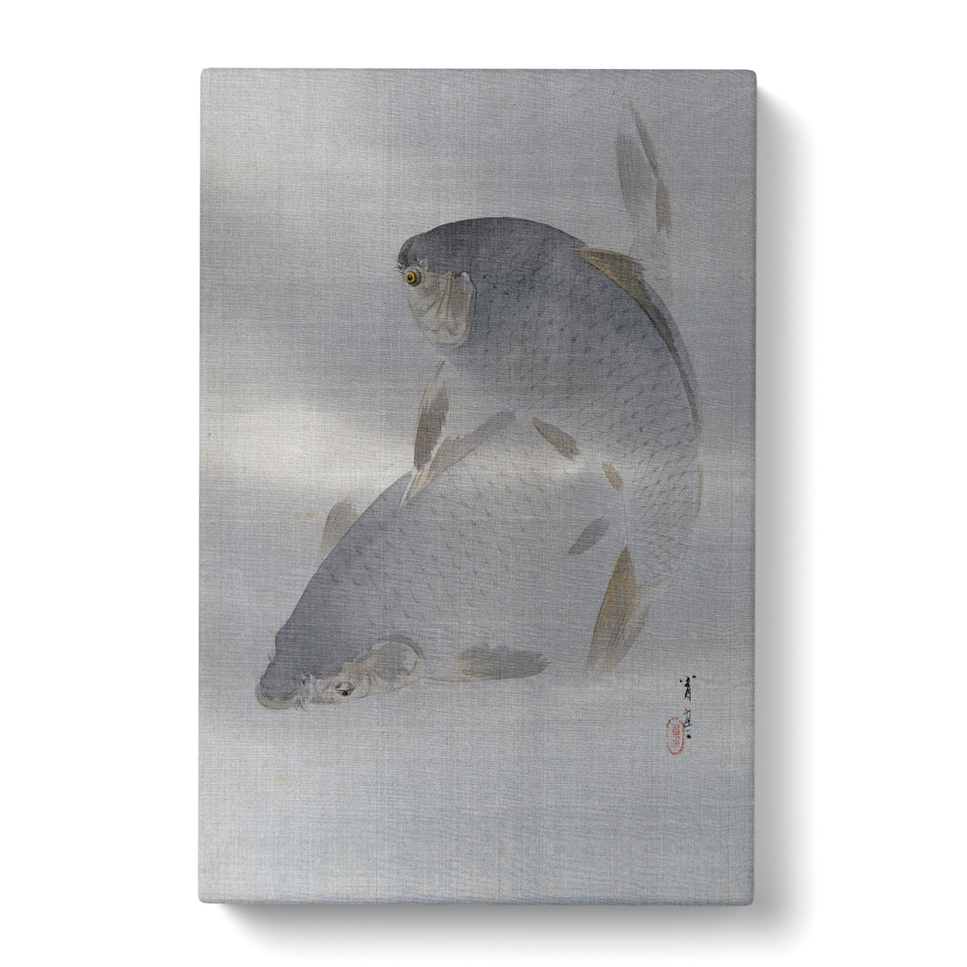 Carp Swimming By Watanabe Seitei Canvas Print Main Image