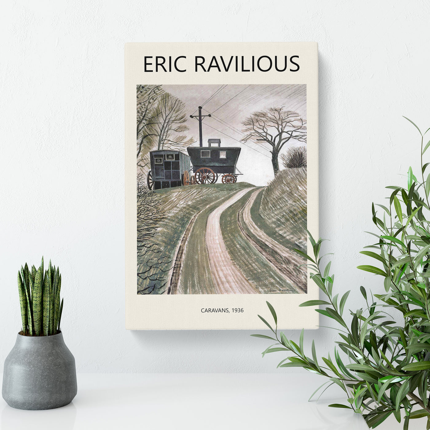 Cart On Hill Print By Eric Ravilious