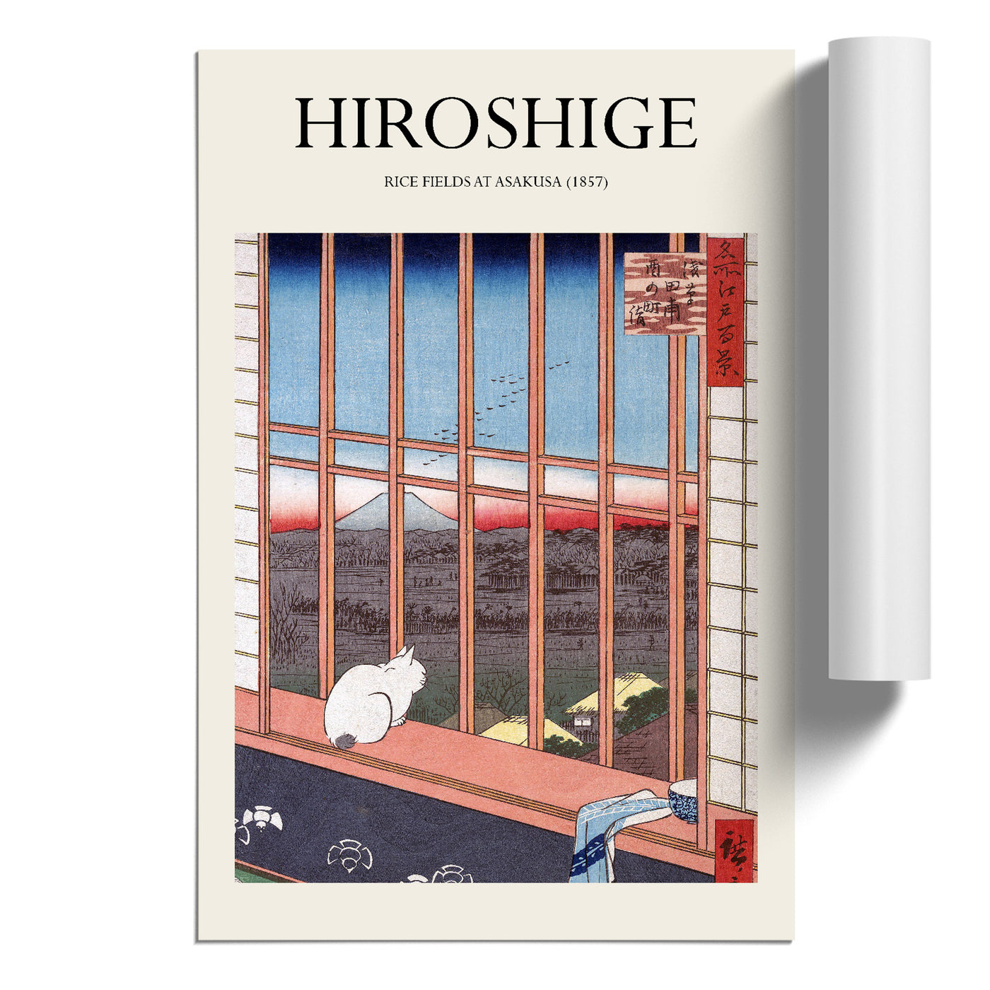 Cat At The Window Print By Utagawa Hiroshige