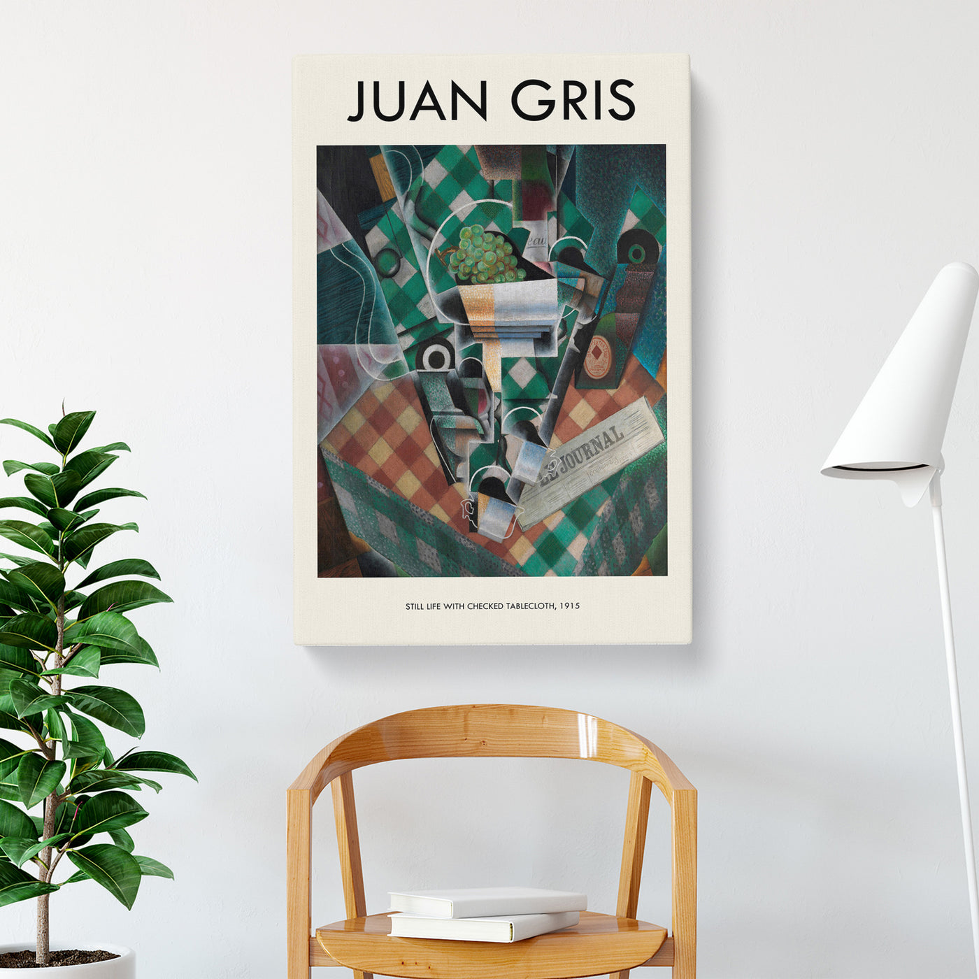 Checked Tablecloth Print By Juan Gris