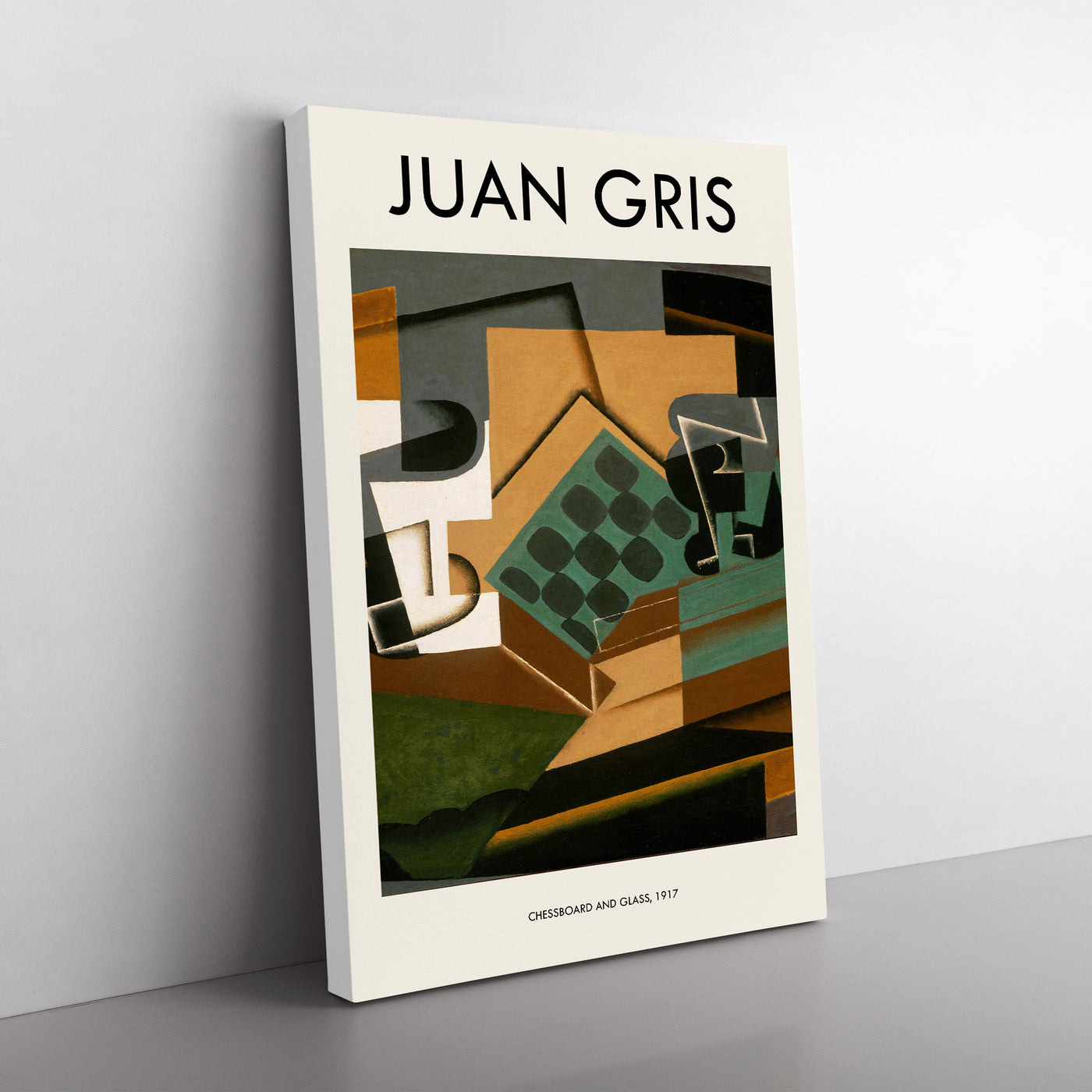 Chessboard And Glass Print By Juan Gris