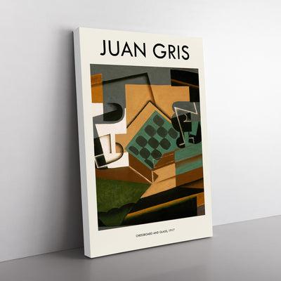 Chessboard And Glass Print By Juan Gris