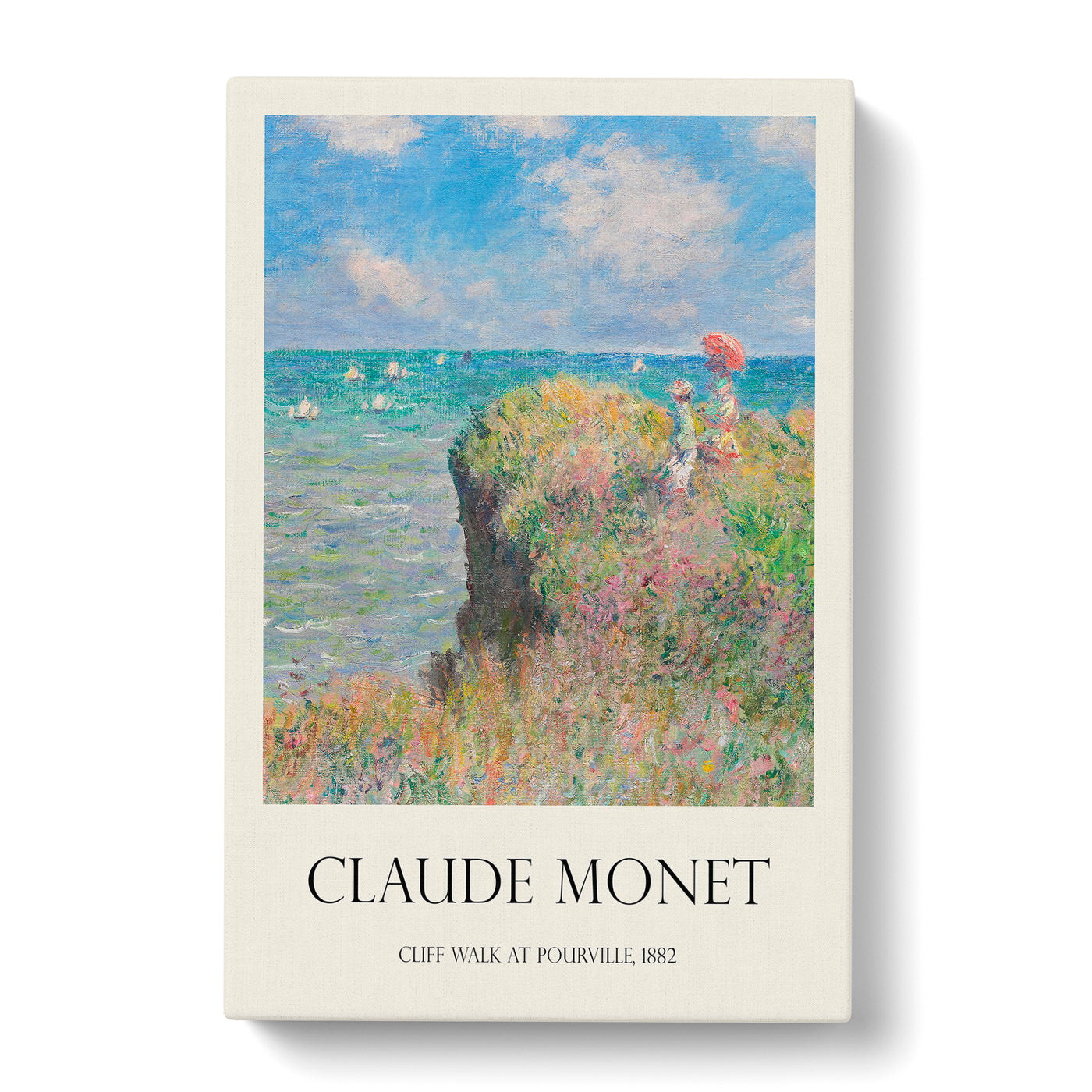 Cliff Walk At Pourville Print By Claude Monet Canvas Print Main Image