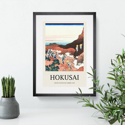 Climbing On Mt. Fuji Print By Katsushika Hokusai