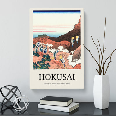 Climbing On Mt. Fuji Print By Katsushika Hokusai