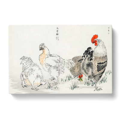 Cock & Hens By Numata Kashu Canvas Print Main Image