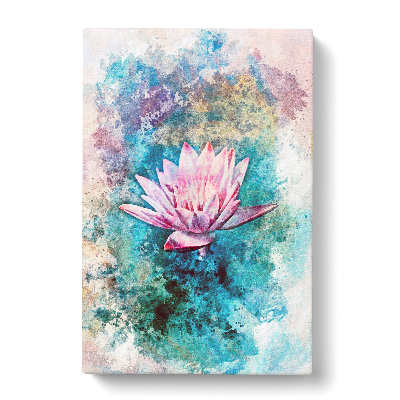 Colourful Water Lily In Abstract Canvas Print Main Image