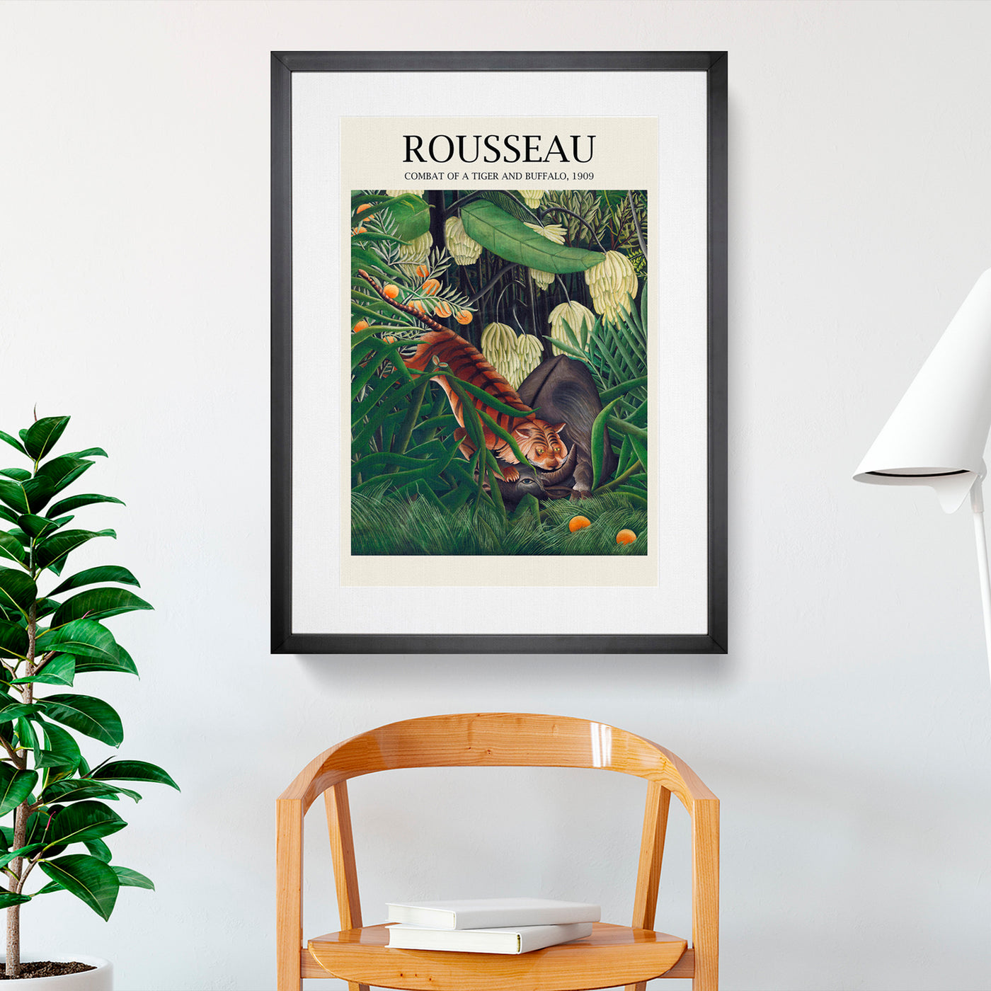 Combat Of A Tiger And Buffalo Vol.2 Print By Henri Rousseau