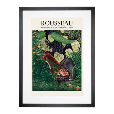 Combat Of A Tiger And Buffalo Vol.2 Print By Henri Rousseau Framed Print Main Image