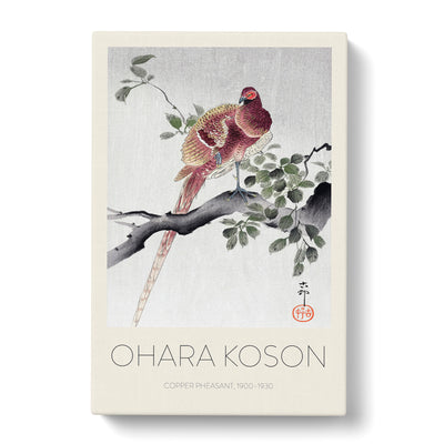 Copper Pheasant Print By Ohara Koson Canvas Print Main Image