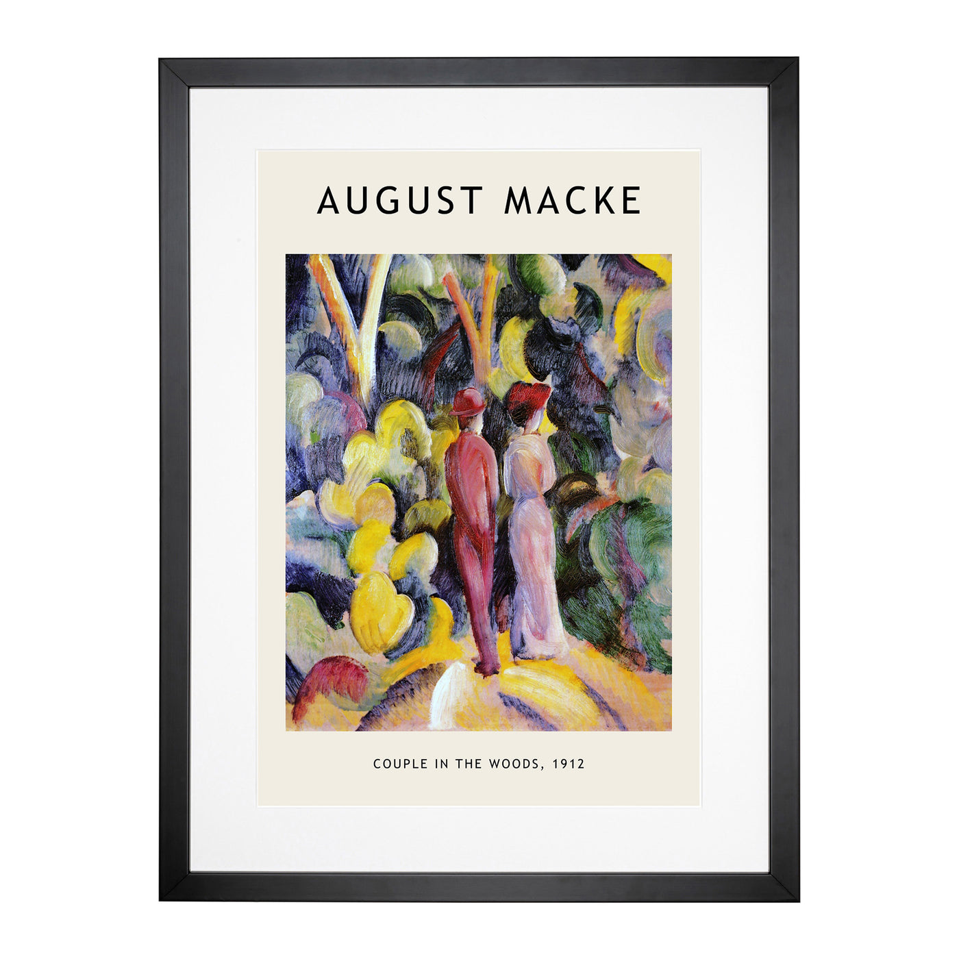 Couple In The Woods Print By August Macke Framed Print Main Image