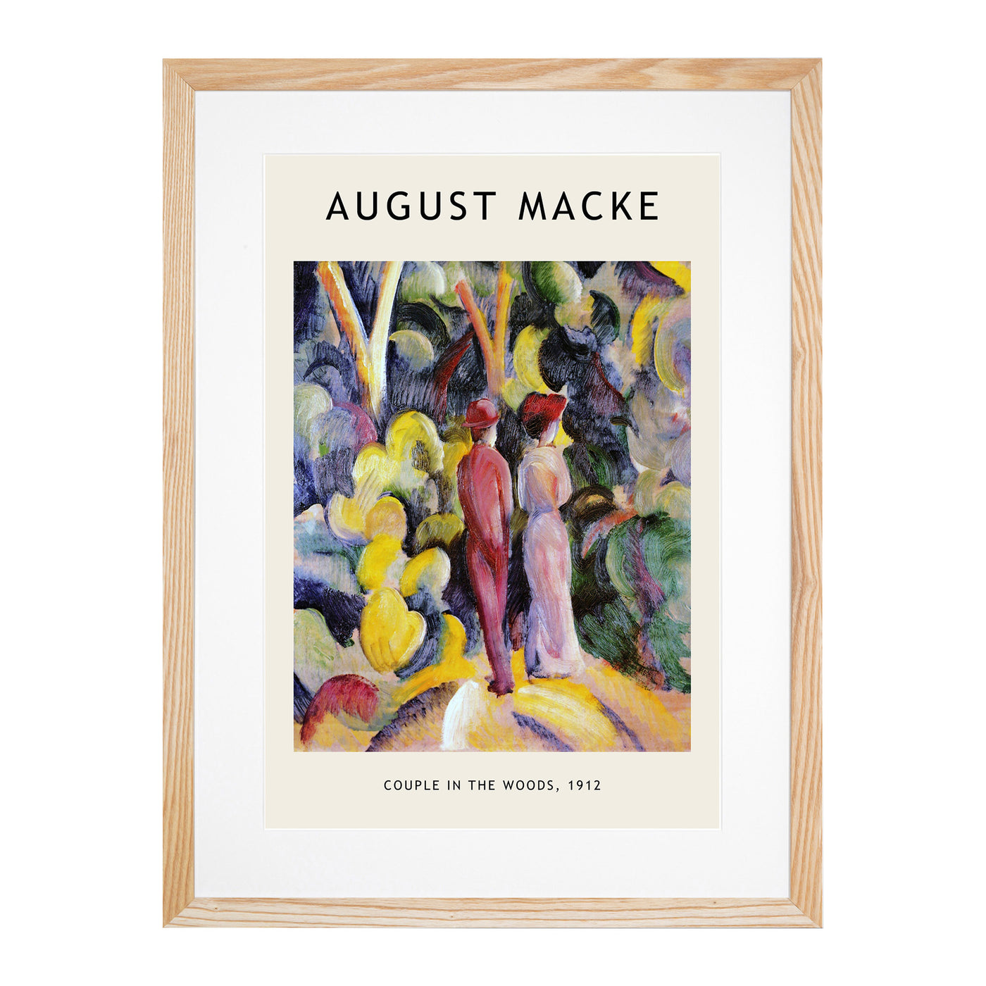 Couple In The Woods Print By August Macke