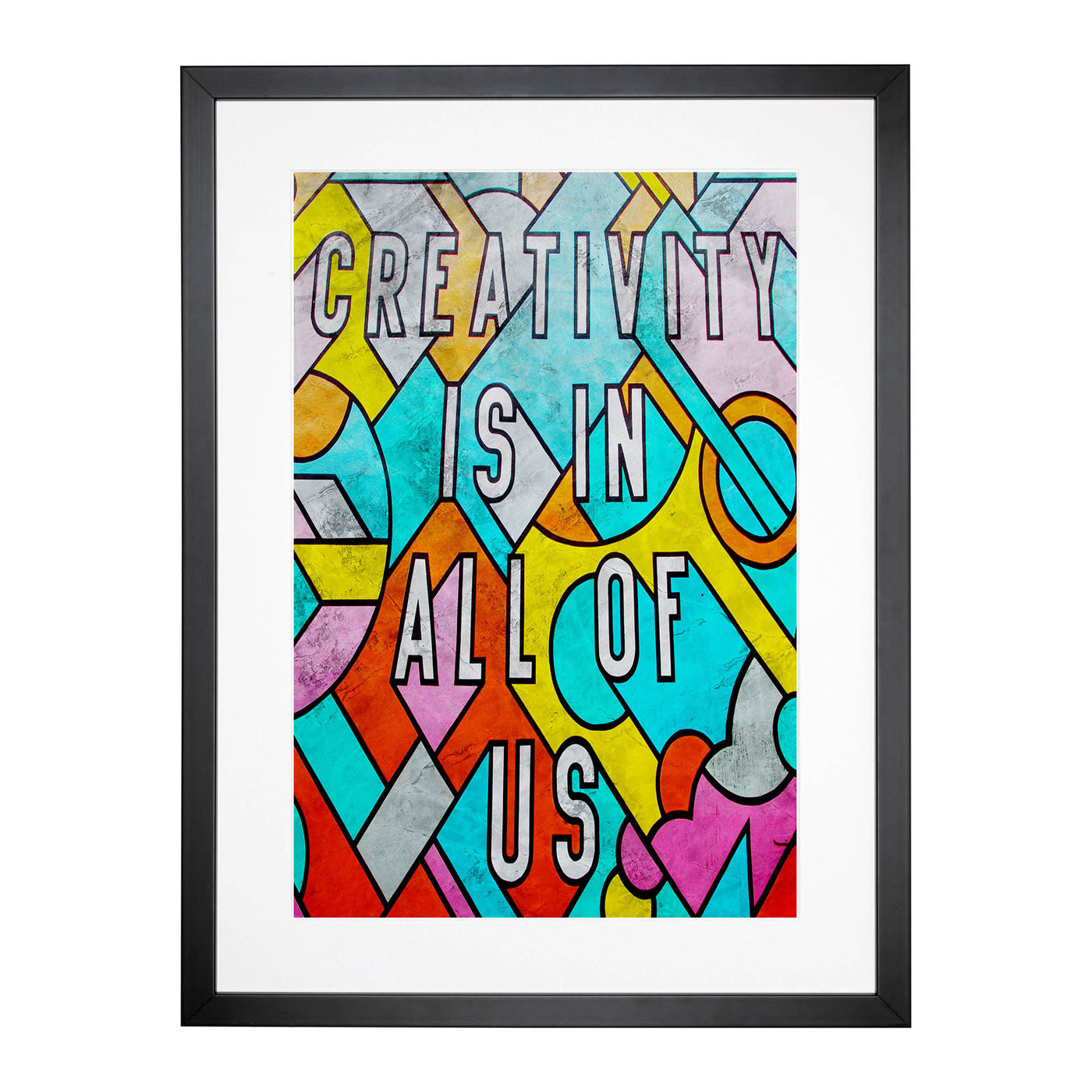 Creativity Is In All Of Us Typography Framed Print Main Image