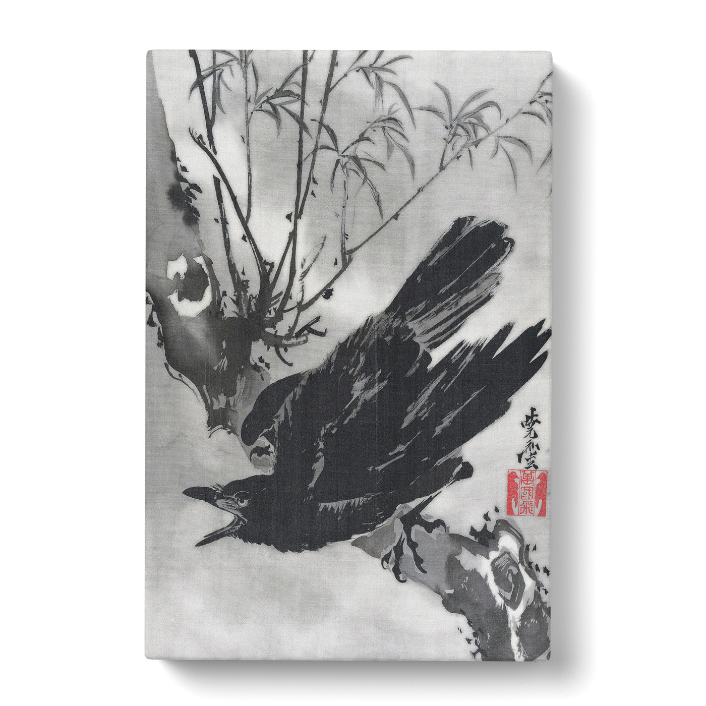 Crow On A Branch By Kawanabe Kyosai Canvas Print Main Image