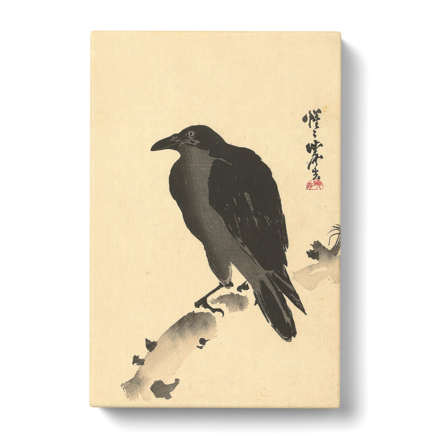 Crow On A Tree Branch By Kawanabe Kyosai.Jpegcan Canvas Print Main Image