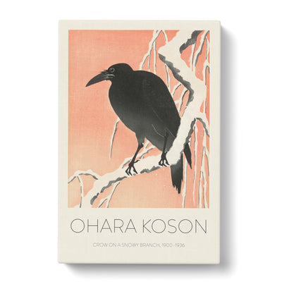 Crow Upon A Snowy Branch Print By Ohara Koson Canvas Print Main Image