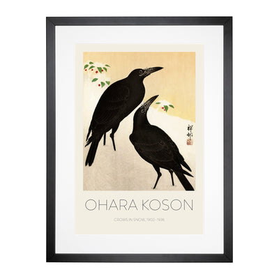 Crows In The Snow Print By Ohara Koson Framed Print Main Image