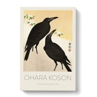 Crows In The Snow Print By Ohara Koson Canvas Print Main Image