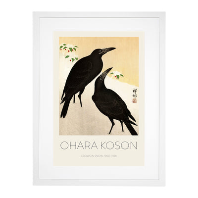 Crows In The Snow Print By Ohara Koson