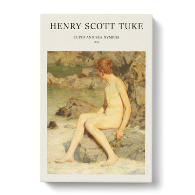 Cupid And Sea Nymphs Print By Henry Scott Tuke Canvas Print Main Image