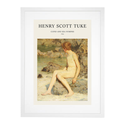 Cupid And Sea Nymphs Print By Henry Scott Tuke