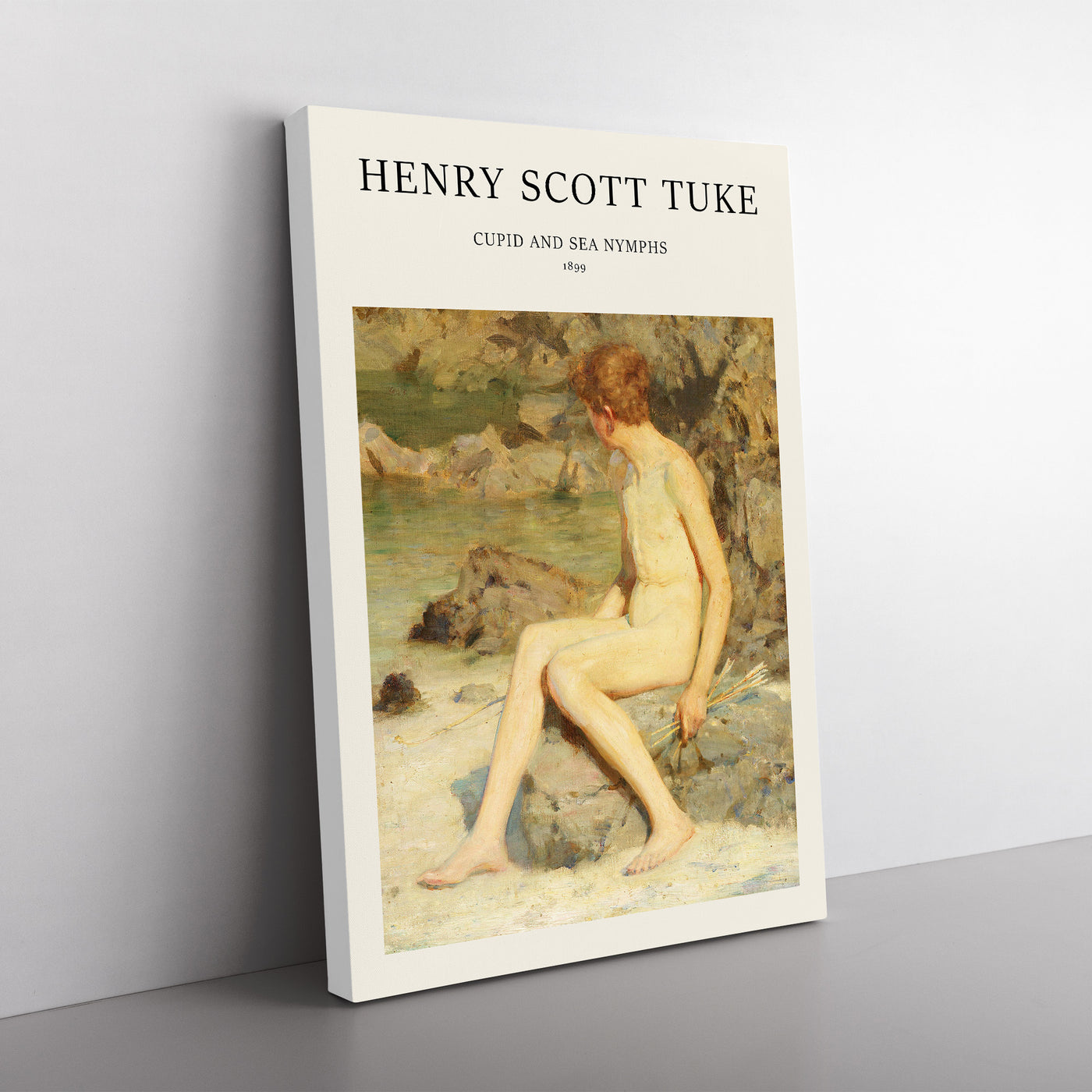 Cupid And Sea Nymphs Print By Henry Scott Tuke