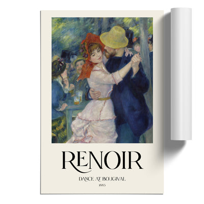 Dance At Bougival Print By Pierre-Auguste Renoir