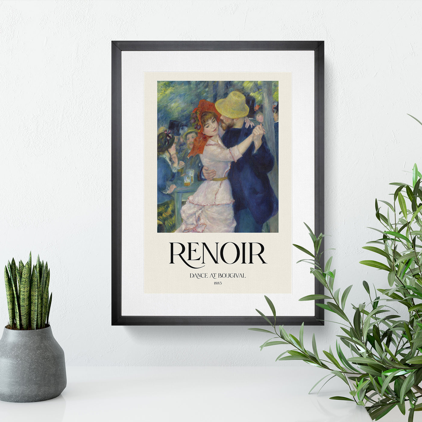 Dance At Bougival Print By Pierre-Auguste Renoir