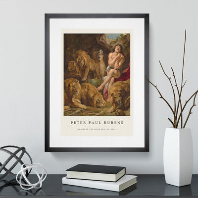 Daniel In The Lions' Den Print By Peter Paul Rubens