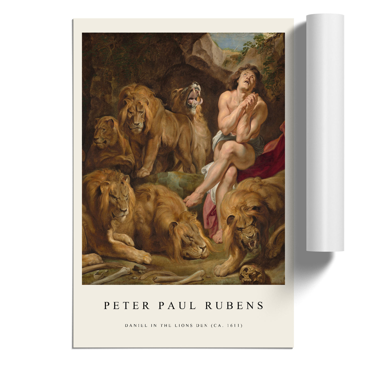 Daniel In The Lions' Den Print By Peter Paul Rubens