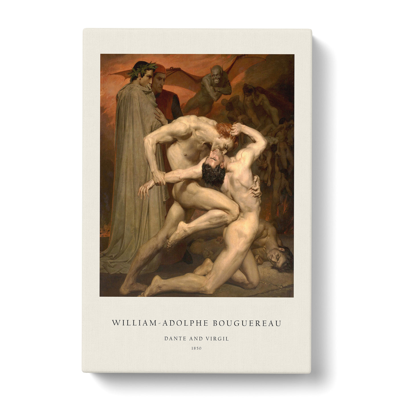 Dante And Virgil Print By William-Adolphe Bouguereau Canvas Print Main Image