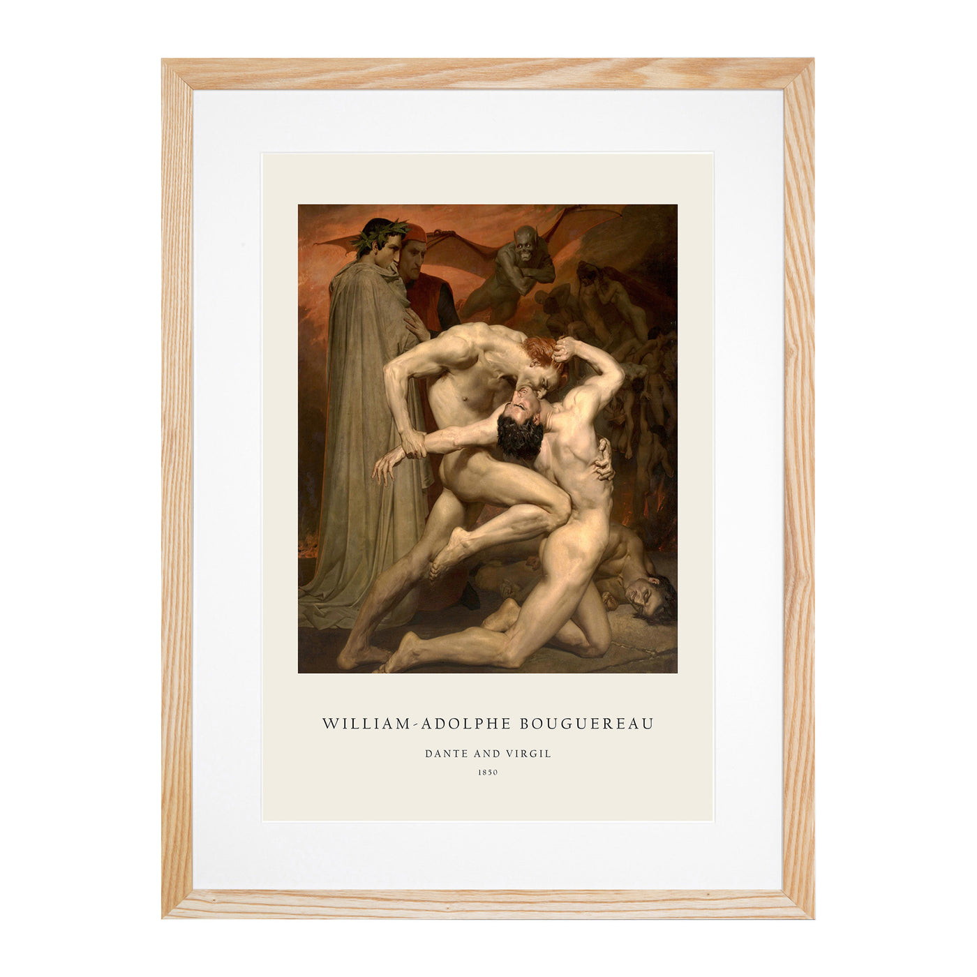 Dante And Virgil Print By William-Adolphe Bouguereau