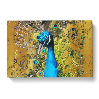 Dazzling Peacock Bird In Abstract Canvas Print Main Image