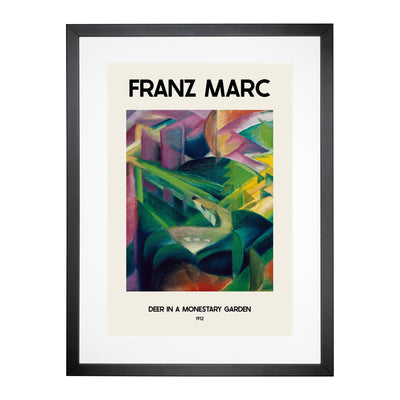 Deer In A Monastery Garden Print By Franz Marc Framed Print Main Image