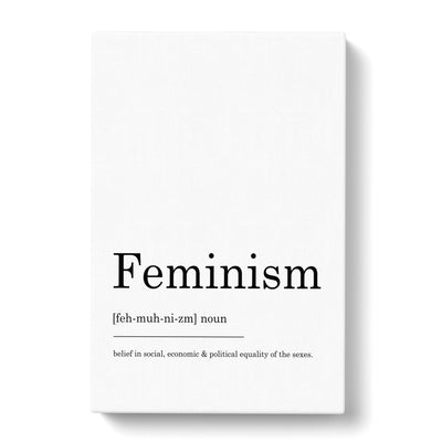 Definition Of Feminism Typography Canvas Print Main Image