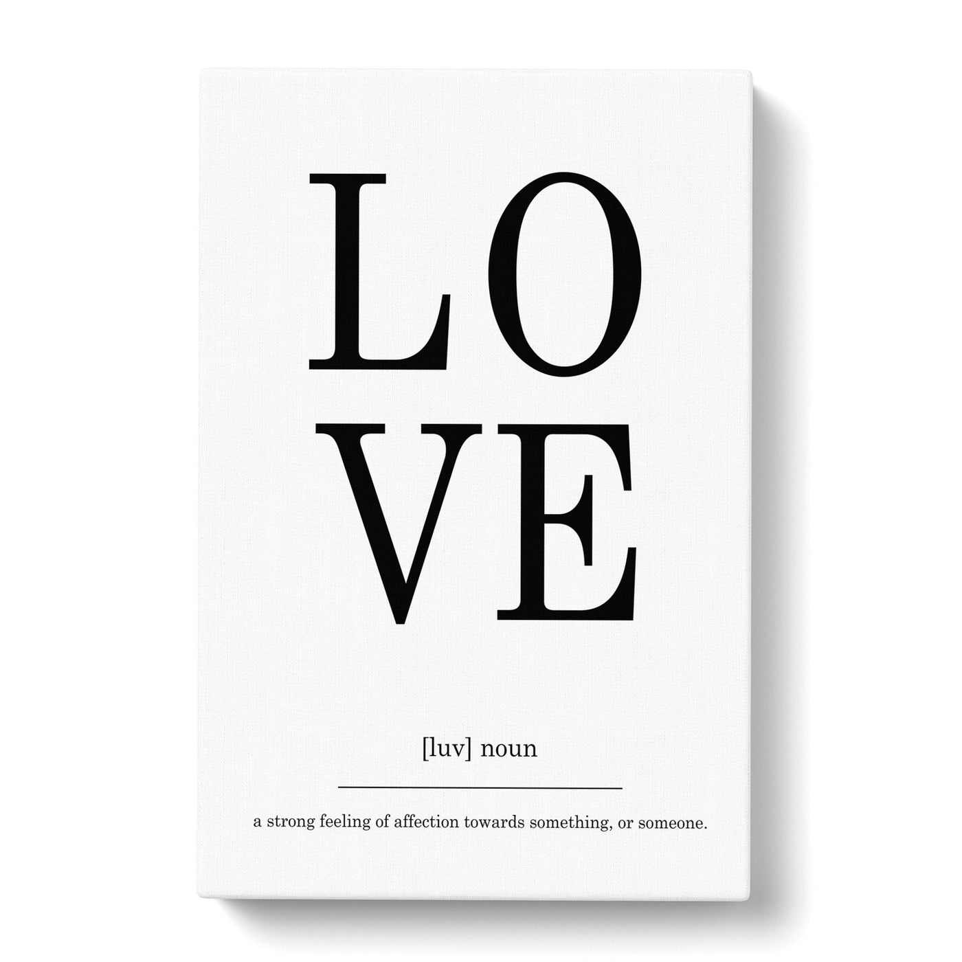 Definition Of Love Typography Canvas Print Main Image