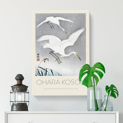 Descending Egrets Print By Ohara Koson