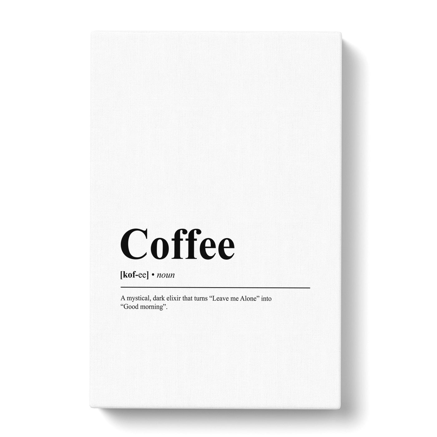 Dictionary Coffee Typography Canvas Print Main Image