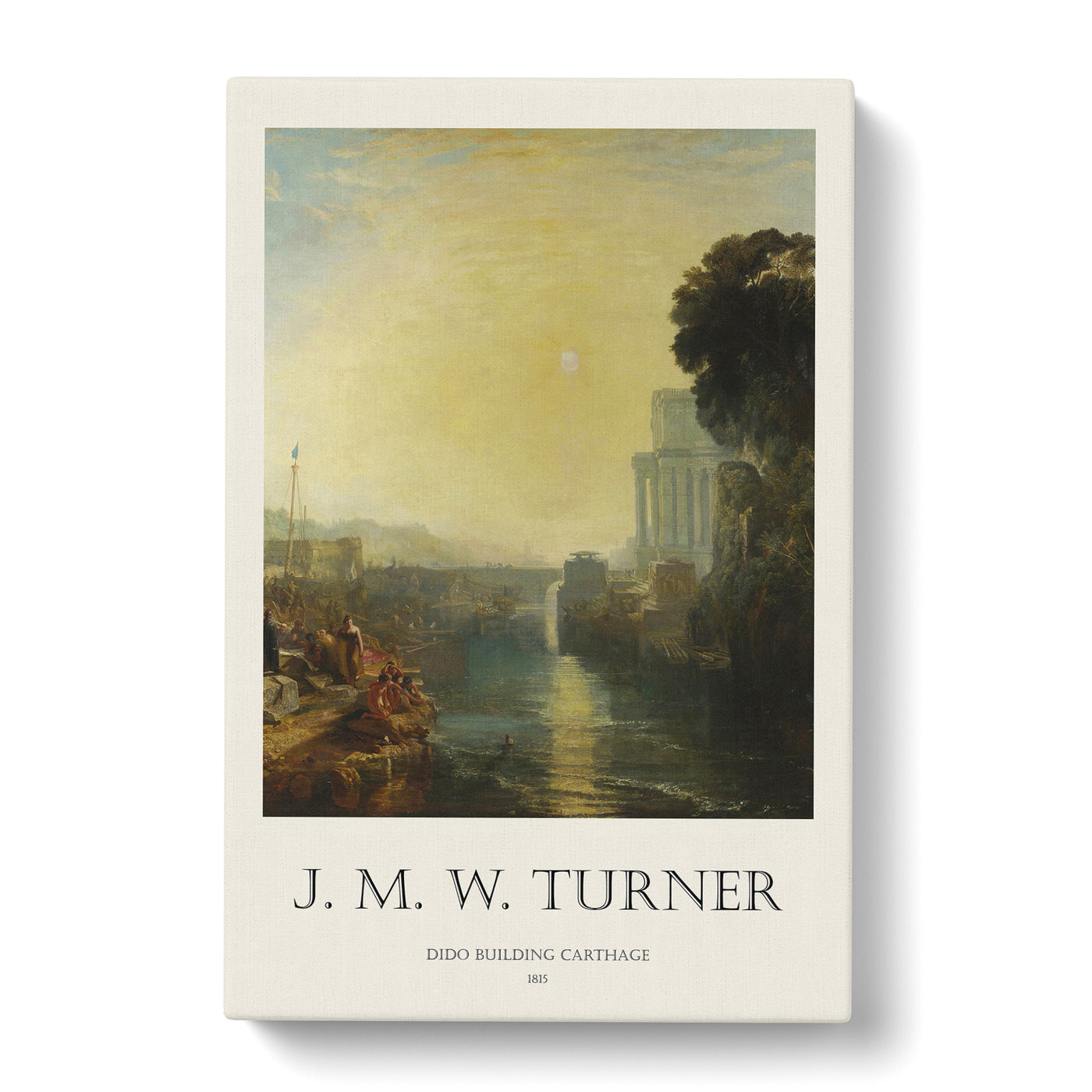 Dido Building Carthage Print By Joseph-Mallord William Turner Canvas Print Main Image