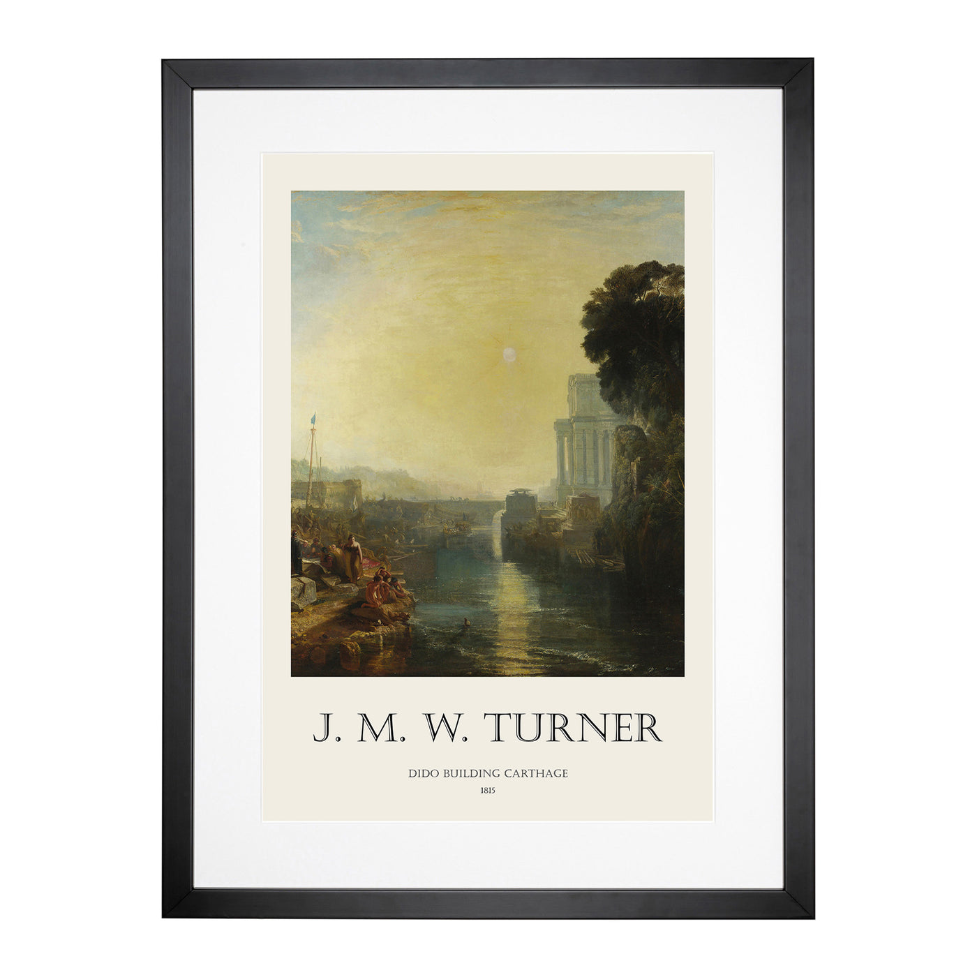 Dido Building Carthage Print By Joseph-Mallord William Turner Framed Print Main Image