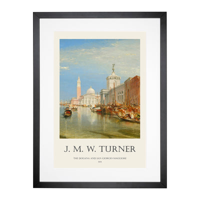 Dogana And The Santa Maria Print By Joseph-Mallord William Turner Framed Print Main Image